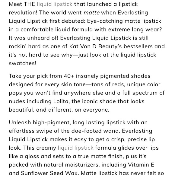 NEW Kat Von D Everlasting Liquid Lipstick - Noble - Picture 5 of 6